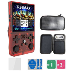R36MAX Ark OS 4-Inch Retro Handheld Game Console with Carry Case