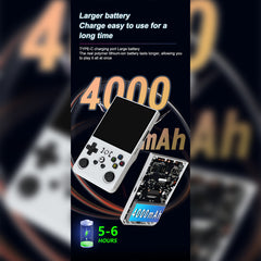 R36MAX 4-Inch Retro Handheld Game Console with Carry Case