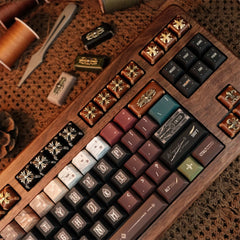 Retro Genuine Leather Backspace Large Keycap for Mechanical Keyboards
