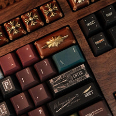 Retro Genuine Leather Backspace Large Keycap for Mechanical Keyboards