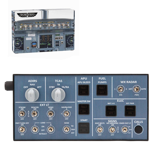 Rowsfire A102 A35X/A32X mini Light OVERHEAD OVH-Panel for MSFS 2020/2024 (Backlit+Aluminum Alloy Housing Edition) -  Windows Flight Sim Home Cockpit