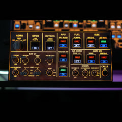 Rowsfire A106 pro V2.0 A320 Light OVHD OVERHEAD Panel for MSFS 2020/2024 - Compatible with FENIX A320, FBW A320 & iniA320 - Windows Flight Sim Home Cockpit