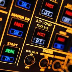 Rowsfire A106 pro V2.0 A320 Light OVHD OVERHEAD Panel for MSFS 2020/2024 - Compatible with FENIX A320, FBW A320 & iniA320 - Windows Flight Sim Home Cockpit