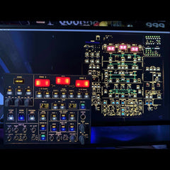 Rowsfire A107 A32X MAX Light OVERHEAD Panel for MSFS 2020/2024 (Backlit+Metal Housing+Tactile Switches Edition) - Windows Flight Sim Home Cockpit(Upgrade process, Please wait 2-3 weeks for delivery)