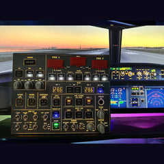 Rowsfire A107 A32X MAX Light OVERHEAD Panel for MSFS 2020/2024 (Backlit+Metal Housing+Tactile Switches Edition) - Windows Flight Sim Home Cockpit(Upgrade process, Please wait 2-3 weeks for delivery)