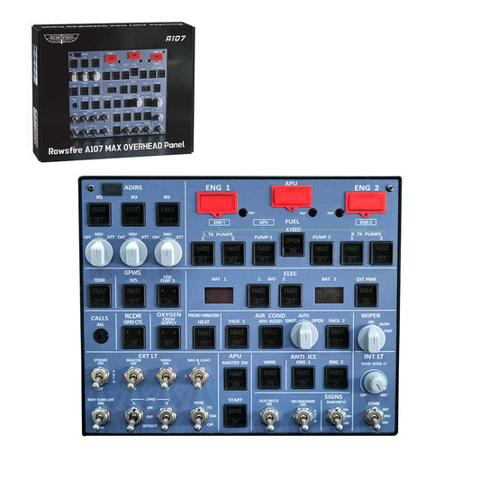 Rowsfire A107 V3.0 A320 MAX Light OVERHEAD Panel for MSFS 2020/2024 - Windows Flight Sim Home Cockpit(Pre-sale: 1-2weeks)