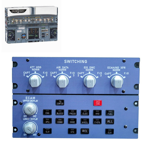 Rowsfire A109 V3.0 A320/A310/A350 ATT-ADIRS-EIS XECAM HOME-COCKPIT Landing-Gear-Indicator Integrated Panel for MSFS 2020/2024 - Compatible with Fenix, FBW & ini