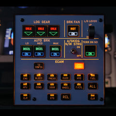 Rowsfire A103 V3.0 A320/A310/A350/XECAM HOME COCKPIT Landing Gear Indicator Integrated Panel for MSFS 2020/2024 - Compatible with Fenix, FBW & ini