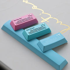 “Sea Mist Romantic Letter” Original-Profile Zinc Alloy Enter Keycap for Mechanical Keyboards