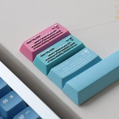 “Sea Mist Romantic Letter” Original-Profile Zinc Alloy Enter Keycap for Mechanical Keyboards