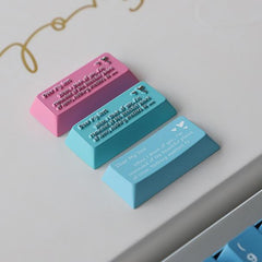 “Sea Mist Romantic Letter” Original-Profile Zinc Alloy Enter Keycap for Mechanical Keyboards