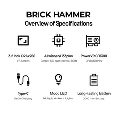 TRIMUI BRICK HAMMER Metal Retro Handheld Game Console(Pre-sale: 2-3 weeks)