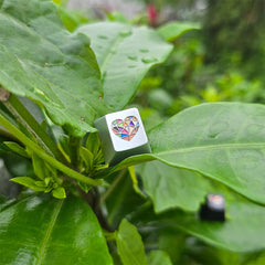 Vibrant Glass Heart Original R4 Profile 220-Grit Anodizing Aluminum Alloy Keycaps for ESC Row