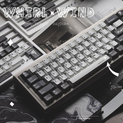 WhirlWind Dye-Sub Original Magnetic Keycaps (White+Deep Grey)
