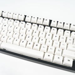White Ceramic Keycaps, 87/104 Key OEM Profile Keycap Set