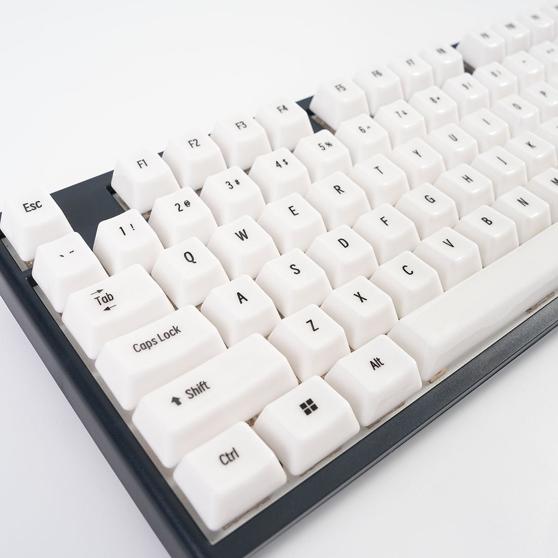 White Ceramic Keycaps, 87/114 Key OEM Profile Keycap Set