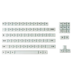 White Ceramic Keycaps, 87/104 Key OEM Profile Keycap Set