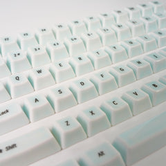 White Ceramic Keycaps, 87/104 Key OEM Profile Keycap Set