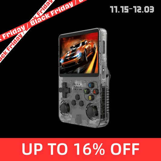 R36MAX 4-Inch Retro Handheld Game Console with Carry Case