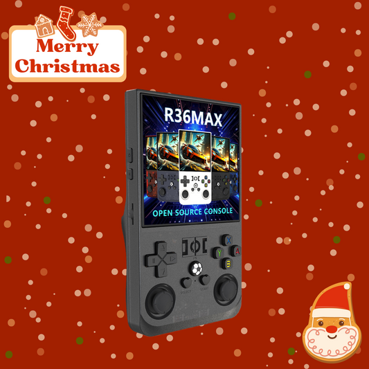 R36MAX Ark OS 4-Inch Retro Handheld Game Console with Carry Case